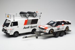 Audi Quattro A2 M. Mouton / F. Pons Tour de Corse 1983 Com VW LT35 Otto 1:18 OT418 Resina