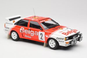Audi Quattro A2 #2 B. Waldegård / H-T. Thorszelius Belga Team Winners Boucles de Spa 1985 Minichamps 1:18 155851102 Metal - imagem 4 de 6