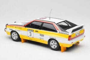 Audi Quattro A2 #3 S. Blomqvist / B. Cederberg Audi Sport Winners Sanyo Rally of New Zealand 1984 Minichamps 1:18 155841103 M - imagem 5 de 6