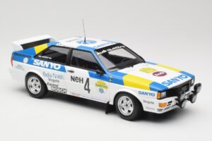 Audi Quattro #4 S. Blomqvist / B. Cederberg Audi Sport Sweden Winners International Swedish Rally 1982 Minichamps 1:18 155821 - imagem 4 de 6