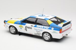 Audi Quattro #4 S. Blomqvist / B. Cederberg Audi Sport Sweden Winners International Swedish Rally 1982 Minichamps 1:18 155821 - imagem 5 de 6