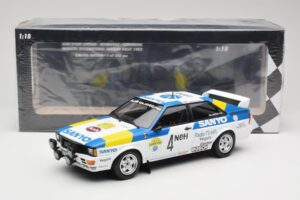 Audi Quattro #4 S. Blomqvist / B. Cederberg Audi Sport Sweden Winners International Swedish Rally 1982 Minichamps 1:18 155821 - imagem 6 de 6