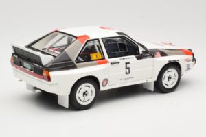 Audi Quattro Sport S1 #5 J. Buffum / N. Wilson Olympus Rally 1986 Otto 1:18 OT1159 Resina - imagem 2 de 6