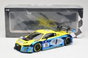 Audi R8 LMS #16 Twin Busch R. Rast / K. Busch 24h Nurburgring 2016 Minichamps 1:18 155161116 Metal - imagem 6 de 6