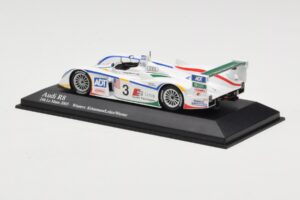 Audi R8 LMP1 #3 J. Lehto / M. Werner / T. Kristensen 24 Hours of Le Mans Winner 2005 Minichamps 1:43 400051303 Metal - imagem 3 de 4