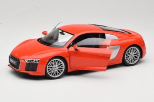 Audi R8 V10 Vermelho Welly 1:18 18052W Metal - imagem 2 de 8