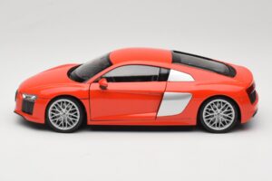 Audi R8 V10 Vermelho Welly 1:18 18052W Metal - imagem 4 de 8