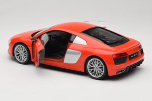 Audi R8 V10 Vermelho Welly 1:18 18052W Metal - imagem 5 de 8