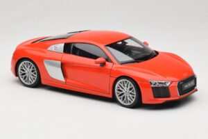 Audi R8 V10 Vermelho Welly 1:18 18052W Metal - imagem 6 de 8