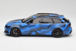 Audi RS6 C7 Avant GMK Azul & Preto GT Spirit 1:18 GT799 Resina - imagem 3 de 6