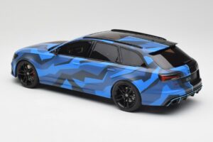 Audi RS6 C7 Avant GMK Azul & Preto GT Spirit 1:18 GT799 Resina - imagem 5 de 6