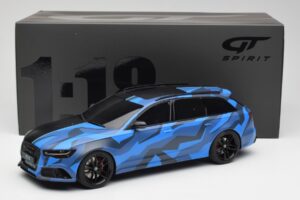 Audi RS6 C7 Avant GMK Azul & Preto GT Spirit 1:18 GT799 Resina - imagem 6 de 6