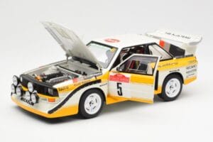 Audi Sport Quattro S1 #5 W. Rohrl / C. Geistdorfer Rally Sanremo Winner 1985 AUTOart 1:18 88503 Compósito - imagem 2 de 8