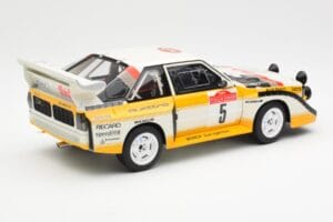 Audi Sport Quattro S1 #5 W. Rohrl / C. Geistdorfer Rally Sanremo Winner 1985 AUTOart 1:18 88503 Compósito - imagem 3 de 8