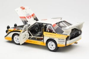 Audi Sport Quattro S1 #5 W. Rohrl / C. Geistdorfer Rally Sanremo Winner 1985 AUTOart 1:18 88503 Compósito - imagem 5 de 8