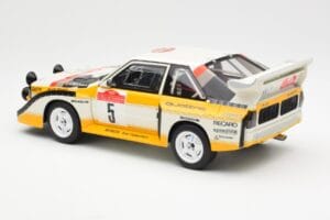 Audi Sport Quattro S1 #5 W. Rohrl / C. Geistdorfer Rally Sanremo Winner 1985 AUTOart 1:18 88503 Compósito - imagem 7 de 8