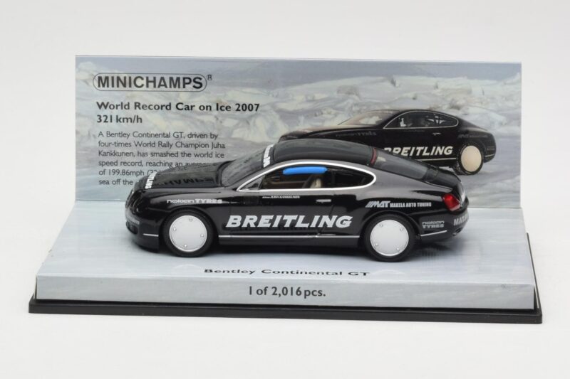 Bentley Continental GT World Record Car on Ice Preto Minichamps 1:43 436139026-O Metal