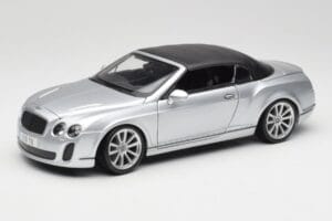 Bentley Continental Supersports Cabriolet 1ª Geração Prata Bburago 1:18 18-11037S Metal