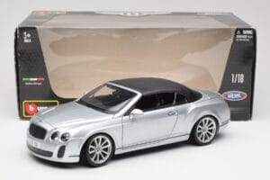 Bentley Continental Supersports Cabriolet 1ª Geração Prata Bburago 1:18 18-11037S Metal - imagem 8 de 8