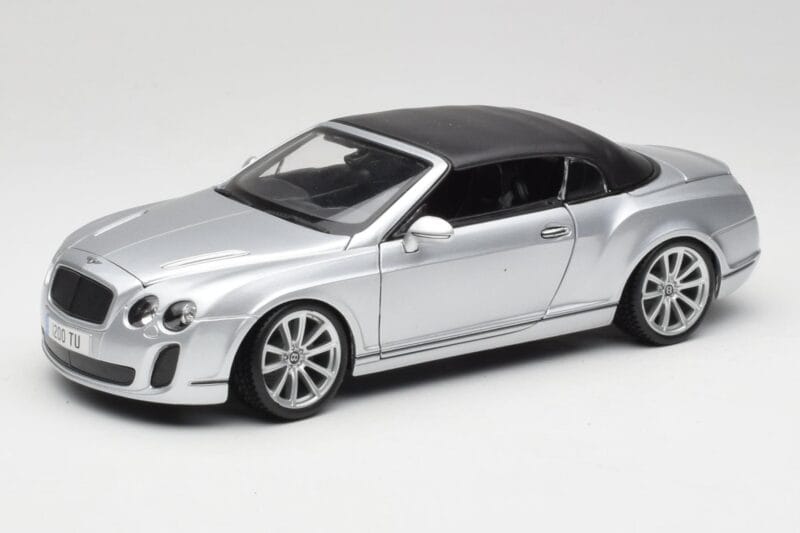 Bentley Continental Supersports Cabriolet 1ª Geração Prata Bburago 1:18 18-11037S Metal