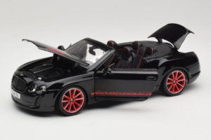 Bentley Continental Supersports ISR Cabriolet Preto Com Jantes Vermelhas Bburago 1:18 18-11035 Metal - imagem 2 de 8