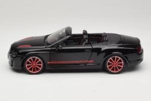 Bentley Continental Supersports ISR Cabriolet Preto Com Jantes Vermelhas Bburago 1:18 18-11035 Metal - imagem 4 de 8