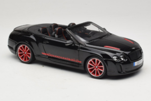 Bentley Continental Supersports ISR Cabriolet Preto Com Jantes Vermelhas Bburago 1:18 18-11035 Metal - imagem 6 de 8