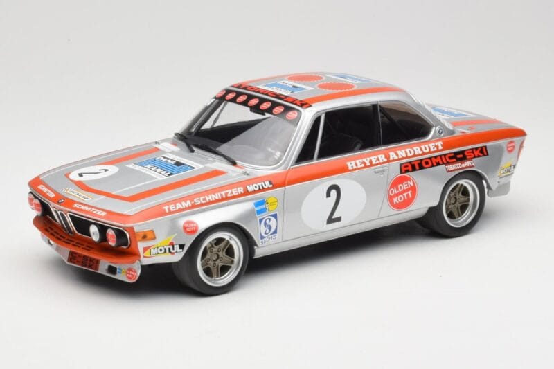 BMW 2800 CS E9 #2 Team Schnitzer J. Fitzpatrick / H. Heyer Winners Grand Prix Touring Cars Nurburgring 1972 Minichamps 1:18 1