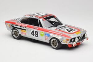 BMW 2800 CS E9 #49 Team Schnitzer G. Herzog / H. Heyer 24 Hours of Spa 1972 Minichamps 1:18 155722749 Metal - imagem 4 de 6