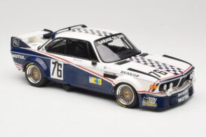 BMW 3.0 CSL E9 Garage Du Bac #76 P. Depnic / H. Coulon 24 Hours of Le Mans 1977 Minichamps 1:18 155772576 Metal - imagem 4 de 6