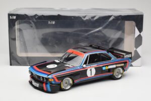 BMW 3.0 CSL E9 #1 BMW Motorsport H-J. Stuck Winner Norisring Trophy 1974 Minichamps 1:18 155742691 Metal - imagem 6 de 6