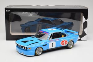 BMW 3.0 CSL E9 #1 Precision Liegeoise J. Peltier / C. Lafosse Winners 4 Hours Monza 1974 Minichamps 1:18 155742681 Metal - imagem 6 de 6
