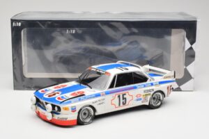BMW 3.0 CSL E9 #15 BMW Alpina J. Peltier / H. Menzel 24 Hours of Spa 1973 Minichamps 1:18 155732695 Metal - imagem 6 de 6