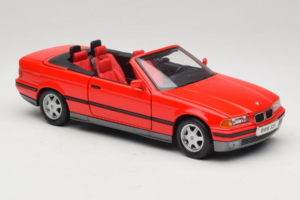 BMW 325i E36 Cabriolet Vermelho Maisto 1:18 50229 Metal - imagem 6 de 8