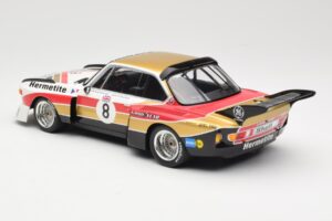 BMW 3.5 CSL E9 Hermetite #8 J. Fitzpatrick / T. Walkinshaw 1000 km Nurburgring 1976 Minichamps 1:18 155762608 Metal - imagem 5 de 6