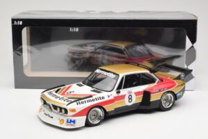 BMW 3.5 CSL E9 Hermetite #8 J. Fitzpatrick / T. Walkinshaw 1000 km Nurburgring 1976 Minichamps 1:18 155762608 Metal - imagem 6 de 6