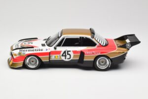 BMW 3.5 CSL E9 #45 Hermetite T. Walkinshaw / J. Fitzpatrick 24 Hours of Le Mans 1976 Minichamps 1:18 155762645 Metal - imagem 3 de 6
