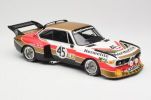 BMW 3.5 CSL E9 #45 Hermetite T. Walkinshaw / J. Fitzpatrick 24 Hours of Le Mans 1976 Minichamps 1:18 155762645 Metal - imagem 4 de 6