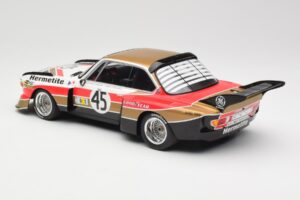 BMW 3.5 CSL E9 #45 Hermetite T. Walkinshaw / J. Fitzpatrick 24 Hours of Le Mans 1976 Minichamps 1:18 155762645 Metal - imagem 5 de 6
