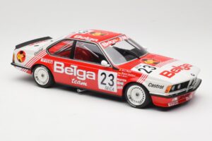 BMW 635 CSi E24 Belga Juma Racing M. Winkelhock / T. Regout 24 Hours of Spa 1985 Minichamps 1:18 155852523 Metal - imagem 4 de 6