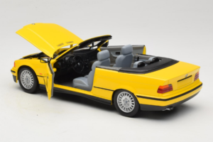 BMW 3 Series E36 Cabriolet Amarelo UT Models 1:18 BMW007 Metal - imagem 5 de 8