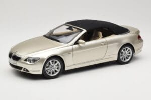 BMW 6 Series E64 Cabriolet Mineral Silver Metallic Kyosho 1:18 80430153437 Metal - imagem 3 de 9