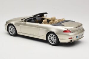 BMW 6 Series E64 Cabriolet Mineral Silver Metallic Kyosho 1:18 80430153437 Metal - imagem 8 de 9