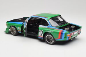 BMW 3.5 CSL E9 Gruppe 5 #12 H. Quester / G. Nilsson Zeltweg Winner 1976 Minichamps 1:18 180762012 Metal - imagem 5 de 8