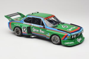 BMW 3.5 CSL E9 Gruppe 5 #12 H. Quester / G. Nilsson Zeltweg Winner 1976 Minichamps 1:18 180762012 Metal - imagem 6 de 8