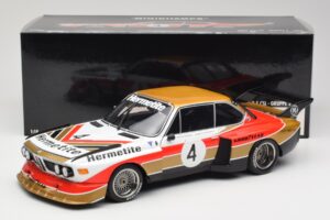 BMW 3.5 CSL E9 Gruppe 5 #4 J. Fitzpatrick / T. Walkinshaw Silverstone Winner 1976 Minichamps 1:18 180762004 Metal - imagem 8 de 8