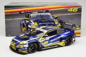 BMW M4 GT3 G82 #46 A. Farfus / V. Rossi Team WRT 24 Hours of Spa 2023 Minichamps 1:18 113232646 Metal - imagem 8 de 8