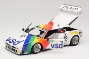 BMW M1 #72 BMW France Zol Auto B. Rousselot / J. Servanin 24 Hours of Le Mans 1981 Minichamps 1:18 180812972 Metal - imagem 8 de 8