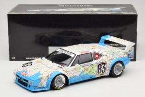 BMW M1 Carte de France #83 D. Pironi / D. Quester 24 Hours of Le Mans 1980 Minichamps 1:18 180802983 Metal - imagem 8 de 8