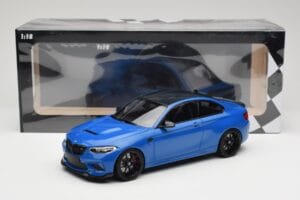 BMW M2 CS F87 Azul Metálico Com Jantes Pretas Minichamps 1:18 155021022 Metal - imagem 6 de 6